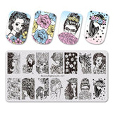 BeautyBigBang NEW 1PC nail stamping plates Summer Flower feather Nail Template Plate Rectangle stencil for nail BBB XL-015