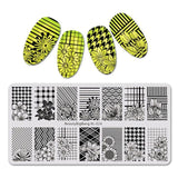 BeautyBigBang NEW 1PC nail stamping plates Summer Flower feather Nail Template Plate Rectangle stencil for nail BBB XL-015