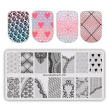 BeautyBigBang NEW 1PC nail stamping plates Summer Flower feather Nail Template Plate Rectangle stencil for nail BBB XL-015