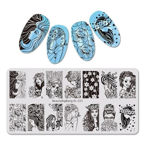 BeautyBigBang Nail Stamping Plate Stamping For Nails 1PC 2018 Summer Flower Geometry Nail Art Stamping plate Nail Template