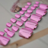 Beige White French Nails Acrylic Nude Toe Nails Shiny Surface Toenails Tips Decoration Designed Fake Nails 24pcs/kit
