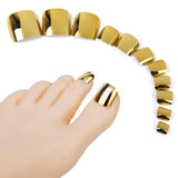 Beige White French Nails Acrylic Nude Toe Nails Shiny Surface Toenails Tips Decoration Designed Fake Nails 24pcs/kit