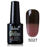 Belen 10ML Thermo Color Change Nail  Polish Profeesional Lucky Varnishes Semi Permanent Lacquer Nail Art Hybrid GelLak
