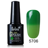 Belen 10ML Thermo Color Change Nail  Polish Profeesional Lucky Varnishes Semi Permanent Lacquer Nail Art Hybrid GelLak