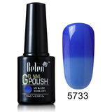 Belen 10ML Thermo Color Change Nail  Polish Profeesional Lucky Varnishes Semi Permanent Lacquer Nail Art Hybrid GelLak