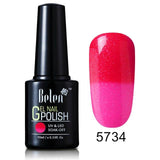 Belen 10ML Thermo Color Change Nail  Polish Profeesional Lucky Varnishes Semi Permanent Lacquer Nail Art Hybrid GelLak