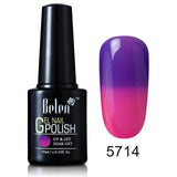 Belen 10ML Thermo Color Change Nail  Polish Profeesional Lucky Varnishes Semi Permanent Lacquer Nail Art Hybrid GelLak