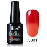 Belen 10ML Thermo Color Change Nail  Polish Profeesional Lucky Varnishes Semi Permanent Lacquer Nail Art Hybrid GelLak