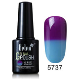 Belen 10ML Thermo Color Change Nail  Polish Profeesional Lucky Varnishes Semi Permanent Lacquer Nail Art Hybrid GelLak