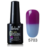 Belen 10ML Thermo Color Change Nail  Polish Profeesional Lucky Varnishes Semi Permanent Lacquer Nail Art Hybrid GelLak