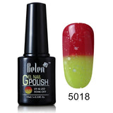 Belen 10ML Thermo Color Change Nail  Polish Profeesional Lucky Varnishes Semi Permanent Lacquer Nail Art Hybrid GelLak