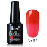 Belen 10ML Thermo Color Change Nail  Polish Profeesional Lucky Varnishes Semi Permanent Lacquer Nail Art Hybrid GelLak