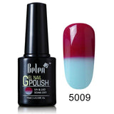 Belen 10ML Thermo Color Change Nail  Polish Profeesional Lucky Varnishes Semi Permanent Lacquer Nail Art Hybrid GelLak