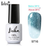 Belen 3 Color 2 Color Thermal Nail Gel Polish 7ml Temperature Color Changing Soak Off UV Gel Lacquer Manicure Lucky Varnish