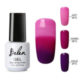 Belen 3 Color 2 Color Thermal Nail Gel Polish 7ml Temperature Color Changing Soak Off UV Gel Lacquer Manicure Lucky Varnish