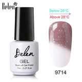 Belen 3 Color 2 Color Thermal Nail Gel Polish 7ml Temperature Color Changing Soak Off UV Gel Lacquer Manicure Lucky Varnish
