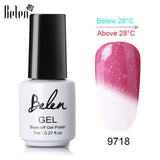 Belen 3 Color 2 Color Thermal Nail Gel Polish 7ml Temperature Color Changing Soak Off UV Gel Lacquer Manicure Lucky Varnish
