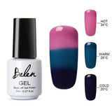 Belen 3 Color 2 Color Thermal Nail Gel Polish 7ml Temperature Color Changing Soak Off UV Gel Lacquer Manicure Lucky Varnish