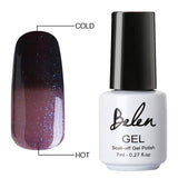 Belen 3 Color 2 Color Thermal Nail Gel Polish 7ml Temperature Color Changing Soak Off UV Gel Lacquer Manicure Lucky Varnish