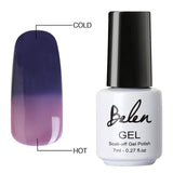 Belen 3 Color 2 Color Thermal Nail Gel Polish 7ml Temperature Color Changing Soak Off UV Gel Lacquer Manicure Lucky Varnish