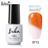 Belen 3 Color 2 Color Thermal Nail Gel Polish 7ml Temperature Color Changing Soak Off UV Gel Lacquer Manicure Lucky Varnish