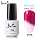 Belen 3 Color 2 Color Thermal Nail Gel Polish 7ml Temperature Color Changing Soak Off UV Gel Lacquer Manicure Lucky Varnish