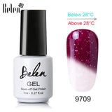 Belen 3 Color 2 Color Thermal Nail Gel Polish 7ml Temperature Color Changing Soak Off UV Gel Lacquer Manicure Lucky Varnish