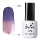Belen 3 Color 2 Color Thermal Nail Gel Polish 7ml Temperature Color Changing Soak Off UV Gel Lacquer Manicure Lucky Varnish
