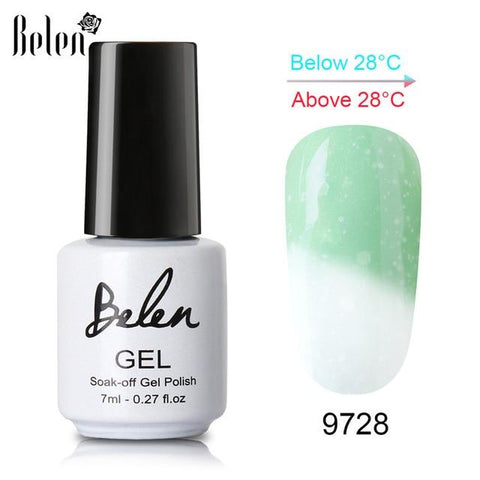 Belen 3 Color 2 Color Thermal Nail Gel Polish 7ml Temperature Color Changing Soak Off UV Gel Lacquer Manicure Lucky Varnish