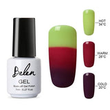 Belen 3 Color 2 Color Thermal Nail Gel Polish 7ml Temperature Color Changing Soak Off UV Gel Lacquer Manicure Lucky Varnish