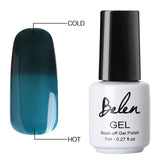 Belen 3 Color 2 Color Thermal Nail Gel Polish 7ml Temperature Color Changing Soak Off UV Gel Lacquer Manicure Lucky Varnish