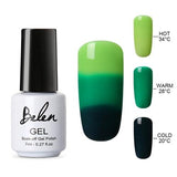 Belen 3 Color 2 Color Thermal Nail Gel Polish 7ml Temperature Color Changing Soak Off UV Gel Lacquer Manicure Lucky Varnish