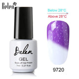 Belen 3 Color 2 Color Thermal Nail Gel Polish 7ml Temperature Color Changing Soak Off UV Gel Lacquer Manicure Lucky Varnish