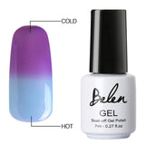 Belen 3 Color 2 Color Thermal Nail Gel Polish 7ml Temperature Color Changing Soak Off UV Gel Lacquer Manicure Lucky Varnish