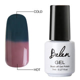 Belen 7ml Soak Off Temperature Change Color Gel Nail Lacquers Long Lasting Thermo UV Gel Hybrid Lucky Thermal Varnish Base Top