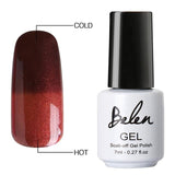 Belen 7ml Soak Off Temperature Change Color Gel Nail Lacquers Long Lasting Thermo UV Gel Hybrid Lucky Thermal Varnish Base Top