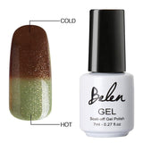 Belen 7ml Soak Off Temperature Change Color Gel Nail Lacquers Long Lasting Thermo UV Gel Hybrid Lucky Thermal Varnish Base Top