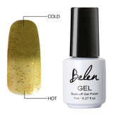Belen 7ml Soak Off Temperature Change Color Gel Nail Lacquers Long Lasting Thermo UV Gel Hybrid Lucky Thermal Varnish Base Top