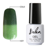 Belen 7ml Soak Off Temperature Change Color Gel Nail Lacquers Long Lasting Thermo UV Gel Hybrid Lucky Thermal Varnish Base Top