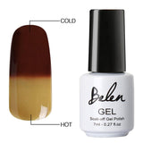 Belen 7ml Soak Off Temperature Change Color Gel Nail Lacquers Long Lasting Thermo UV Gel Hybrid Lucky Thermal Varnish Base Top