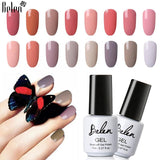 Belen 7ml White Bottle Nude And Wine Red Series Color Nail Polish Sale Semi Permanent Lacquer Enamel DIY Nail Varnish Manicure