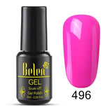 Belen Pureple Red Pure Glitter Color UV Gel Polish 8ml Lacquer Semi Vernis Permanant Long Lasting Varnish Manicure Base Top