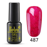 Belen Pureple Red Pure Glitter Color UV Gel Polish 8ml Lacquer Semi Vernis Permanant Long Lasting Varnish Manicure Base Top