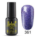 Belen Pureple Red Pure Glitter Color UV Gel Polish 8ml Lacquer Semi Vernis Permanant Long Lasting Varnish Manicure Base Top