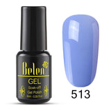 Belen Pureple Red Pure Glitter Color UV Gel Polish 8ml Lacquer Semi Vernis Permanant Long Lasting Varnish Manicure Base Top