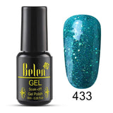 Belen Pureple Red Pure Glitter Color UV Gel Polish 8ml Lacquer Semi Vernis Permanant Long Lasting Varnish Manicure Base Top