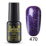 Belen Pureple Red Pure Glitter Color UV Gel Polish 8ml Lacquer Semi Vernis Permanant Long Lasting Varnish Manicure Base Top