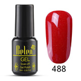 Belen Pureple Red Pure Glitter Color UV Gel Polish 8ml Lacquer Semi Vernis Permanant Long Lasting Varnish Manicure Base Top