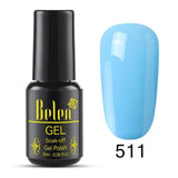 Belen Pureple Red Pure Glitter Color UV Gel Polish 8ml Lacquer Semi Vernis Permanant Long Lasting Varnish Manicure Base Top