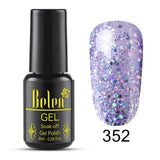 Belen Pureple Red Pure Glitter Color UV Gel Polish 8ml Lacquer Semi Vernis Permanant Long Lasting Varnish Manicure Base Top